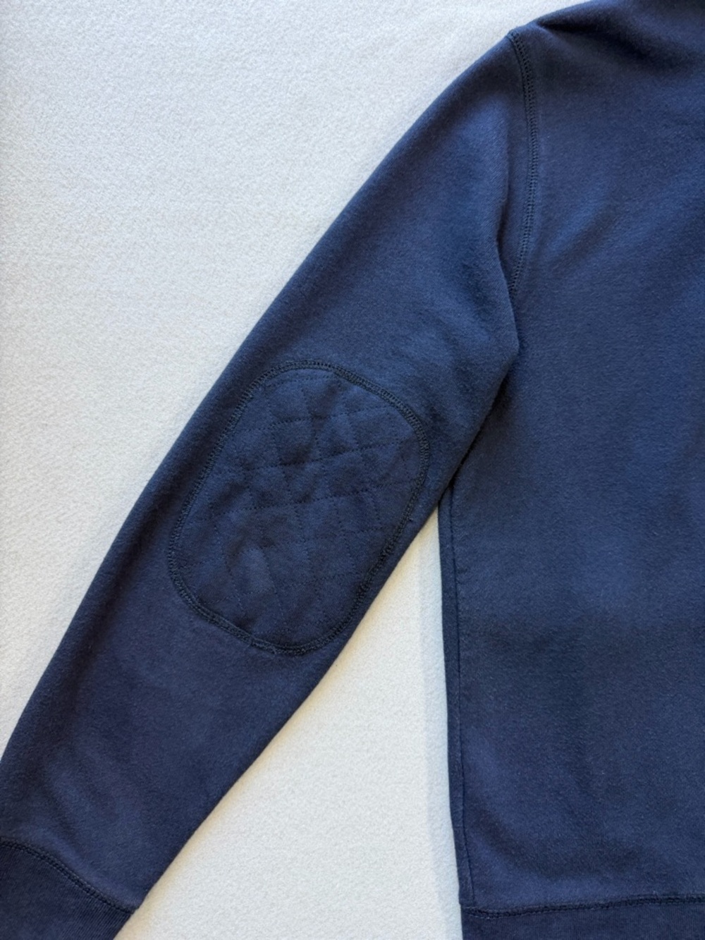 Men’s Medium Navy Button Front Cardigan Jacket Fleece Pockets - Picture 8 of 10